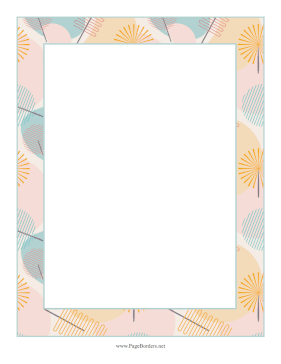 Abstract Dandelions page border