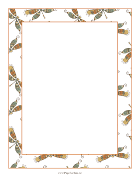 Dragonflies page border