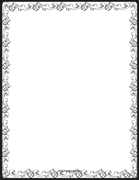 elegant black and white page borders