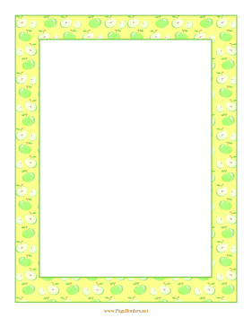 Green Apples page border