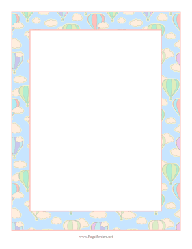 Hot Air Balloons page border