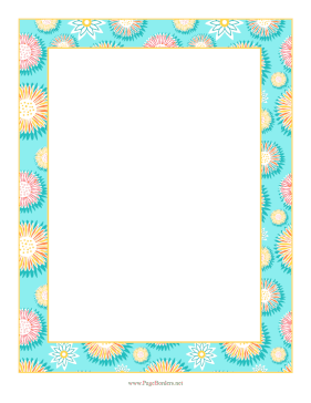 Summer Flowers page border