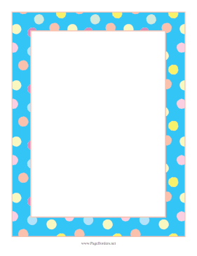 Summer Polka Dots page border