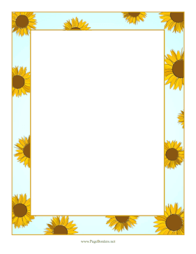 Sunflowers page border