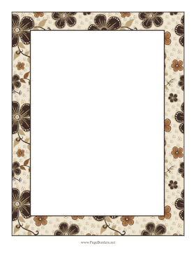 Vintage Flowers page border