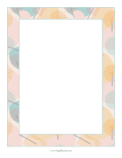 Abstract Dandelions page border