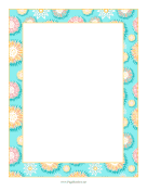 Summer Flowers page border