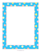 Summer Polka Dots page border