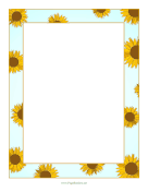 Sunflowers page border